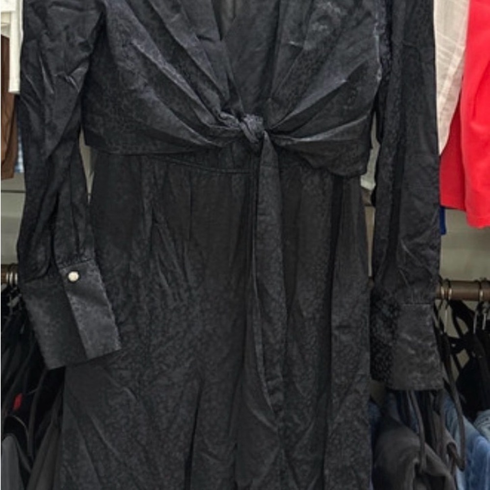 Kate spade Black Tie-Front Long Sleeve jumpsuit